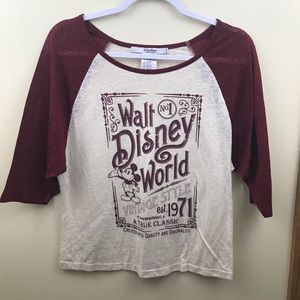 Disney Parks Mickey Baseball Tee Sz Medium